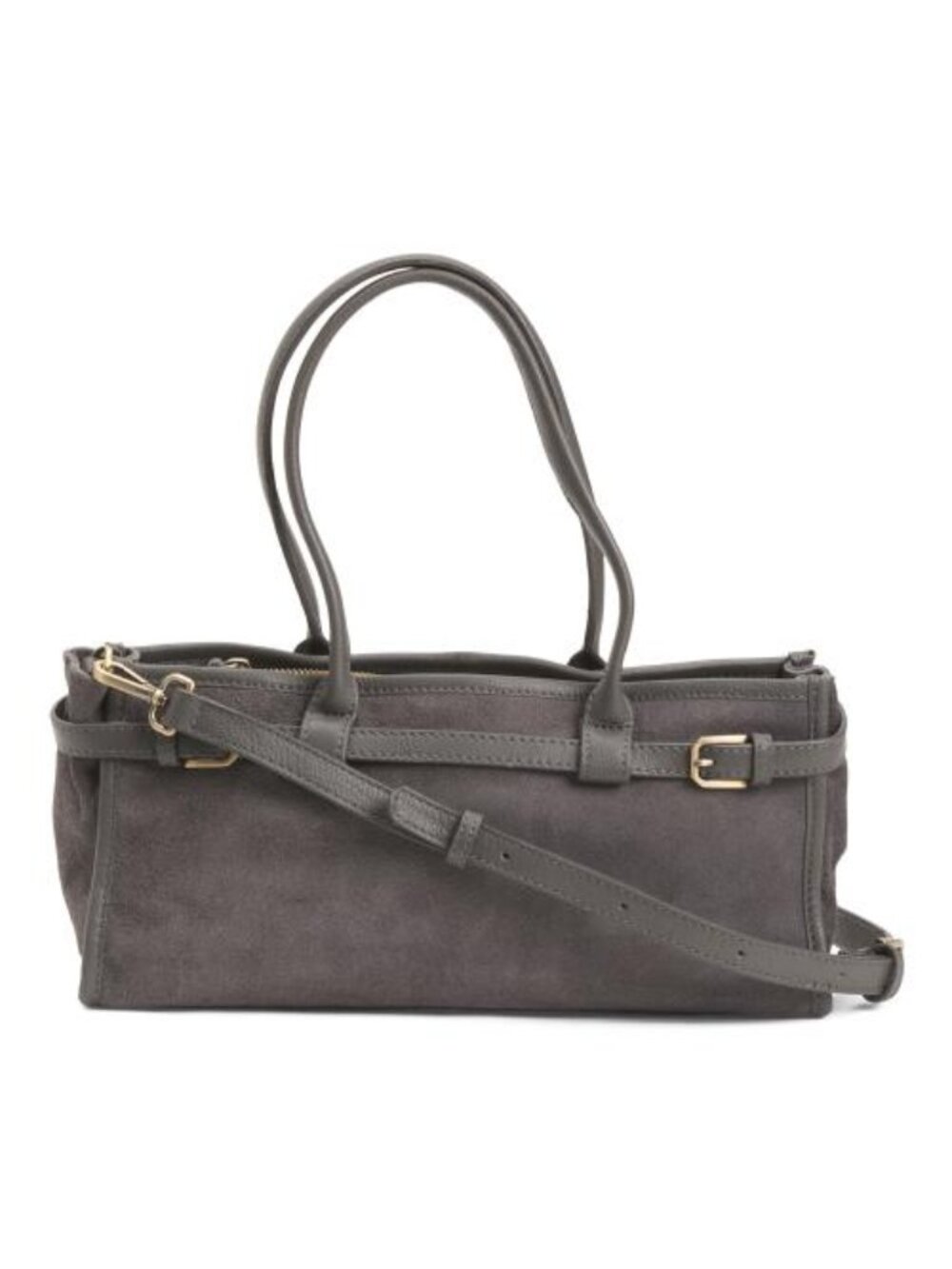 MADE IN INDIA Suede East West Satchel
